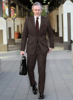 Brown Flecks Donegal Tweed Suit -Elite Attire Store 07 1