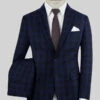 Reda Ballio Blue Checks Wool Suit -Elite Attire Store Redaballiobluecheckswoolsuitlook