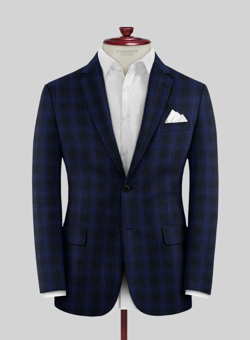 Reda Ballio Blue Checks Wool Suit 5 Reda Ballio Blue Checks Wool Suit - Image 3