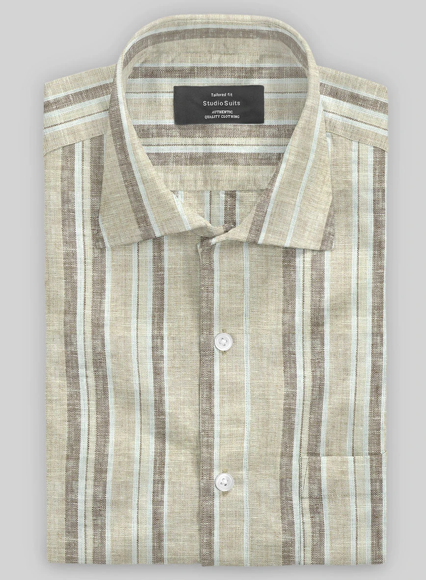Aleno Stripe Linen Shirt 4 Aleno Stripe Linen Shirt - Image 2