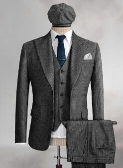 Arthur Shelby Peaky Blinders Gray Tweed Suit