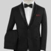 Black Merino Wool Tuxedo Suit