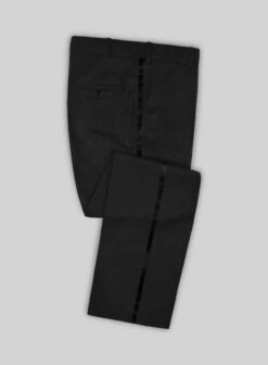 Black Merino Wool Tuxedo Suit -Elite Attire Store blackmerinowooltuxedosuitlook 2