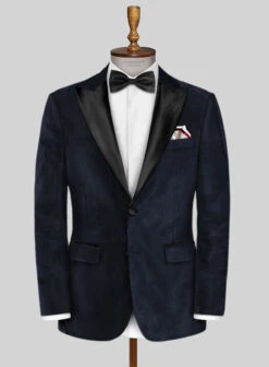 Blue Velvet Tuxedo Suit -Elite Attire Store bluevelvettuxedosuitlook 2