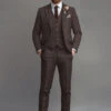 Brown Flecks Donegal Tweed Suit -Elite Attire Store brownflecksdonegaltweedsuilk 1
