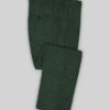 Bottle Green Herringbone Tweed Pants