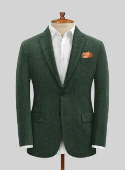 Bottle Green Herringbone Tweed Suit -Elite Attire Store bttlegrnhrringbnetwdsuitlk 3