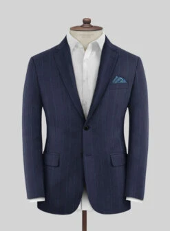 Caccoppoli Sun Dream Colta Blue Wool Silk Suit -Elite Attire Store caccioplisundremcoltabluewoolslksuitlk 2