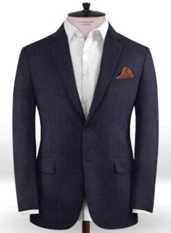 Caccioppoli Dapper Dandy Pabio Dark Blue Wool Suit -Elite Attire Store caccioppolidapperdandypabiodkbluesuitlook 1