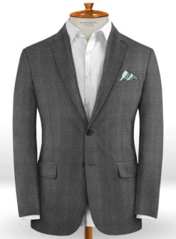 Caccioppoli Dapper Dandy Varto Glen Gray Wool Suit -Elite Attire Store caccioppolidapperdandyvartoglengraysuitlook 1