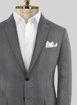 Caccioppoli Nevro Gray Wool Suit -Elite Attire Store caccioppolinevrogrywlsuitlk 3