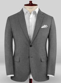 Caccioppoli Sun Dream Cilia Gray Wool Silk Suit -Elite Attire Store caccioppolisdciliagraysuitlook 1