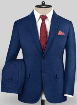 Caccioppoli Sun Dream Trippo Blue Wool Silk Suit