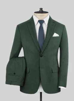 Caccioppoli Sun Dream Green Wool Silk Suit