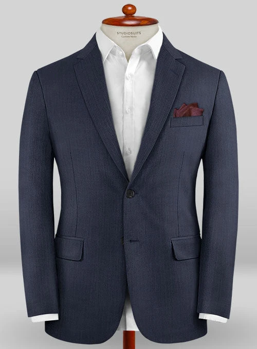 Caccioppoli Sun Dream Rizzo Dark Blue Wool Silk Suit 5 Caccioppoli Sun Dream Rizzo Dark Blue Wool Silk Suit - Image 3