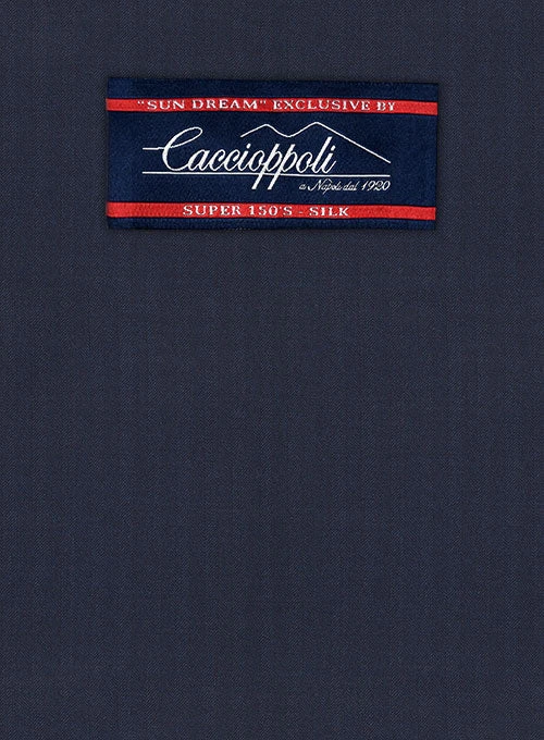 Caccioppoli Sun Dream Rizzo Dark Blue Wool Silk Suit 4 Caccioppoli Sun Dream Rizzo Dark Blue Wool Silk Suit - Image 2