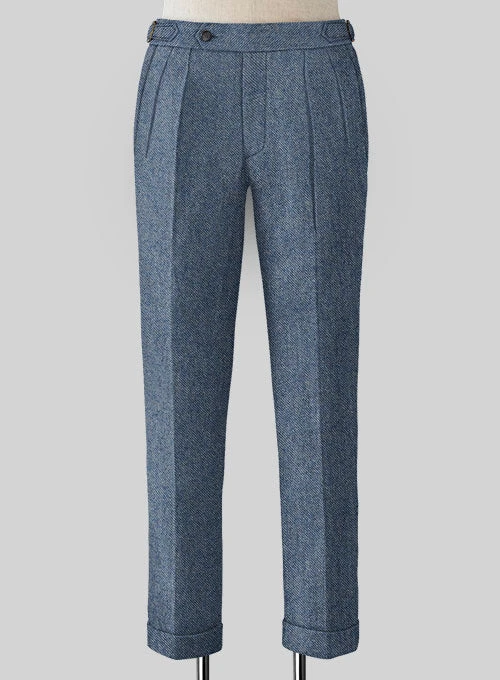Classic Blue Denim Highland Tweed Trousers 3 Classic Blue Denim Highland Tweed Trousers