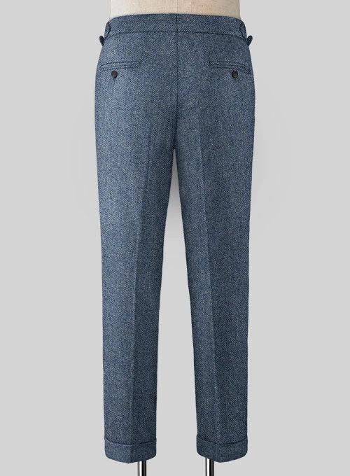 Classic Blue Denim Highland Tweed Trousers 5 Classic Blue Denim Highland Tweed Trousers - Image 3