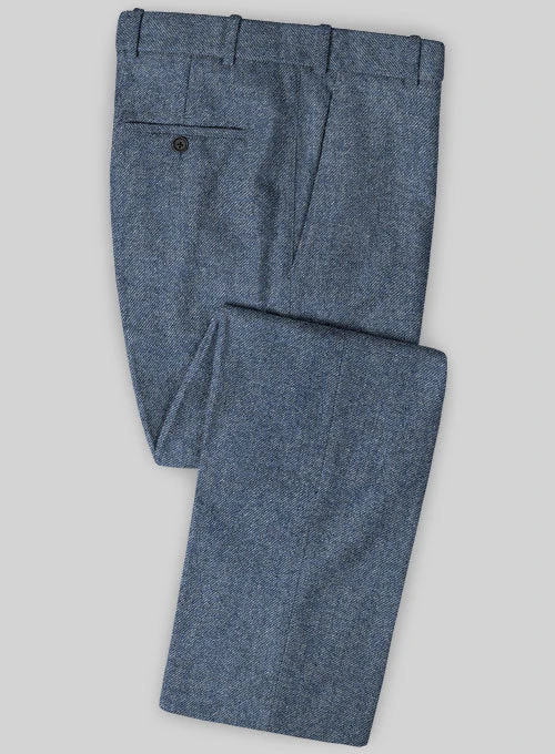 Classic Blue Denim Tweed Pants 3 Classic Blue Denim Tweed Pants