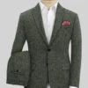 Dark Olive Flecks Donegal Tweed Suit -Elite Attire Store darkoliveflecksdonegaltweedsuitlk
