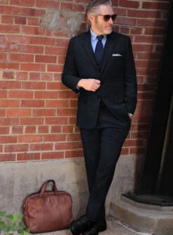 Deep Blue Heavy Tweed Suit -Elite Attire Store deepblueheavytwdsuitlk 6