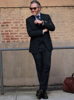 Deep Blue Heavy Tweed Suit -Elite Attire Store deepblueheavytwdsuitlk 7