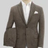 Dapper Brown Tweed Suit -Elite Attire Store dpprbrwntwdsuitlk