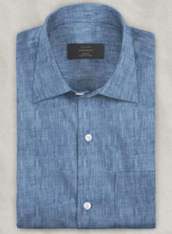 Dublin Ink Blue Linen Shirt
