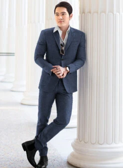 Empire Blue Tweed Suit