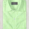 European Light Green Shirt 1 European Light Green Shirt -Elite Attire Store eurolightgreenlinenlongslvshrtlook