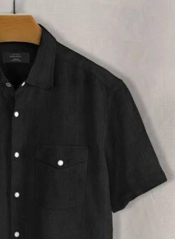 European Black Linen Western Style Shirt -Elite Attire Store europeanblklinenwesternstyleshirtlook 2 a5e1b46f 2390 44af ab80 8515110a88c5