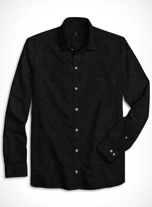 Filafil Poplene Black Shirt 4 Filafil Poplene Black Shirt - Image 2