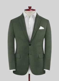 Fresco Green Wool Suit -Elite Attire Store frescogreenwoolsuitlook 2