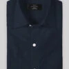 Giza Navy Blue Cotton Shirt -Elite Attire Store gizanavybluecottonshirtlook