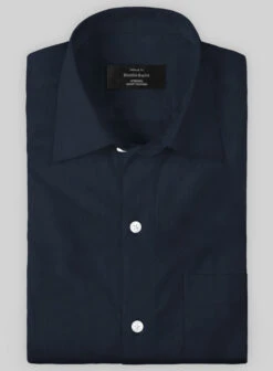 Giza Navy Blue Cotton Shirt