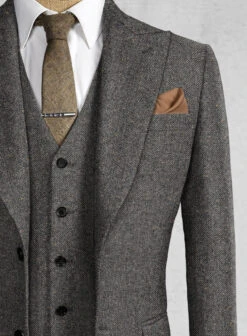Thomas Shelby Peaky Blinders Gray Tweed Suit -Elite Attire Store grayherngeflckspeakyblindersuitlook 1