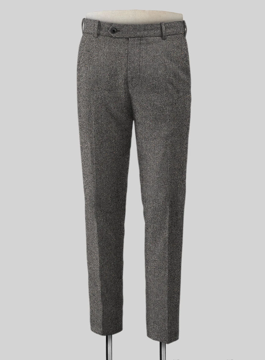 Gray Herringbone Flecks Donegal Tweed Suit 7 Gray Herringbone Flecks Donegal Tweed Suit - Image 5
