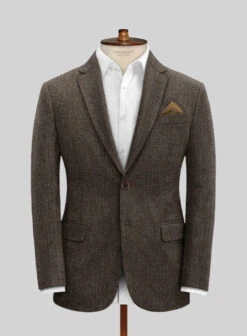 Haberdasher Brown Tweed Suit -Elite Attire Store haberdasherbrowntweedsuitlk 2