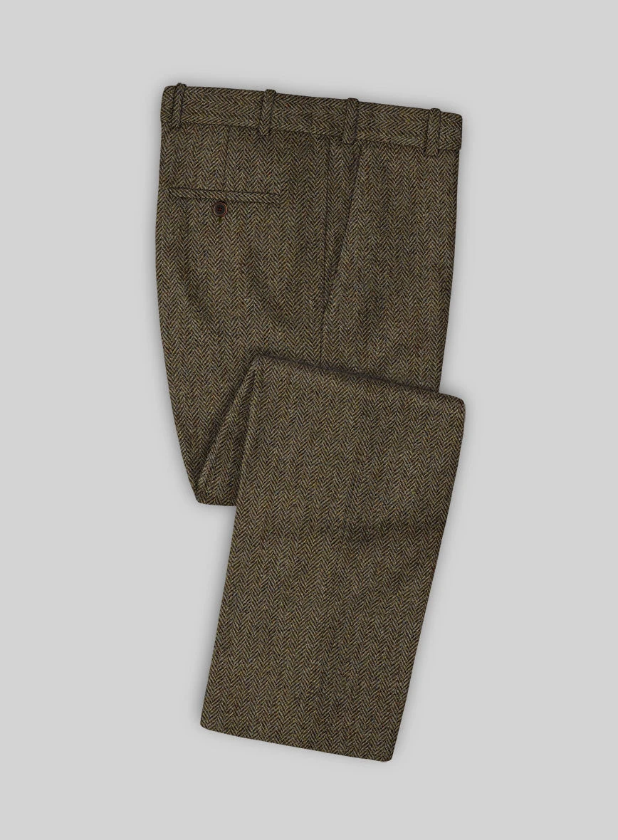 Harris Tweed Ridge Brown Herringbone Pants 3 Harris Tweed Ridge Brown Herringbone Pants