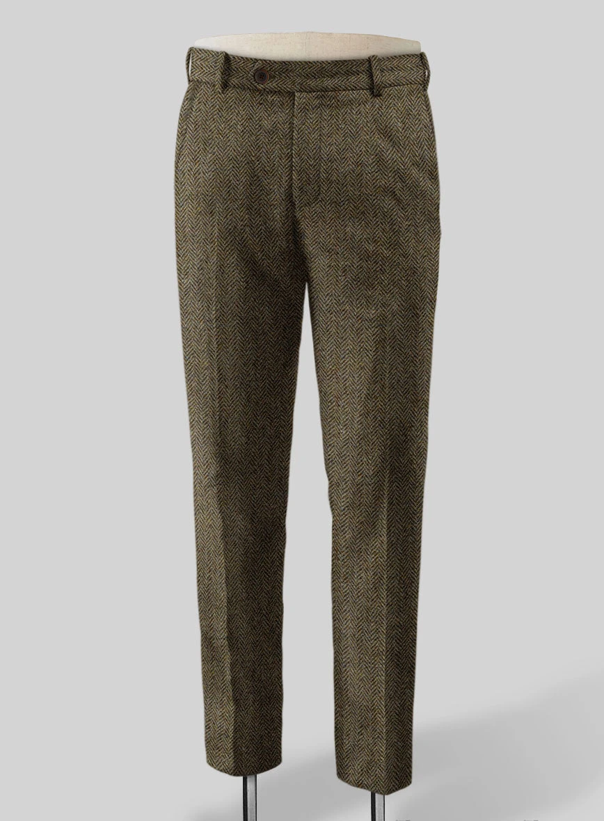Harris Tweed Ridge Brown Herringbone Pants 4 Harris Tweed Ridge Brown Herringbone Pants - Image 2