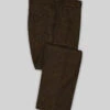 Harris Tweed Melange Dark Brown Pants -Elite Attire Store harristweedmelangedarkbrwnpants