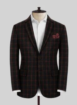 Highlander Heavy Black Check Tweed Suit -Elite Attire Store highlanderheavyblackchecktweedsuitlk 2