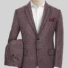Highlander Heavy Maroon Houndstooth Tweed Suit -Elite Attire Store highlanderheavymaroonhoundstoothtweedsuitlk