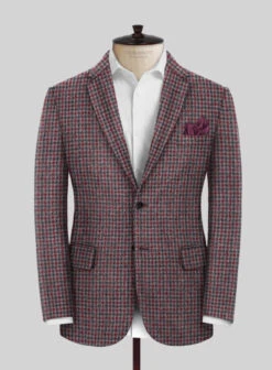 Highlander Heavy Maroon Houndstooth Tweed Suit -Elite Attire Store highlanderheavymaroonhoundstoothtweedsuitlk 2