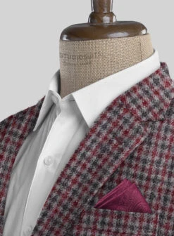 Highlander Heavy Maroon Houndstooth Tweed Suit -Elite Attire Store highlanderheavymaroonhoundstoothtweedsuitlk 3