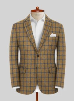 Highlander Heavy Mustard Check Tweed Suit -Elite Attire Store highlanderheavymustardchecktweedsuitlk 2