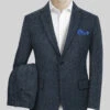 Highlander Heavy Blue Herringbone Tweed Suit -Elite Attire Store highlndrhavybluhrringbntwdsuitlk