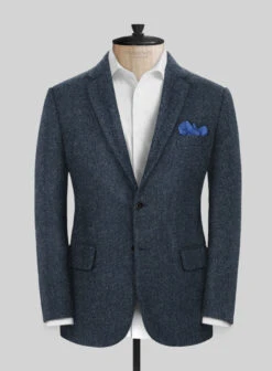 Highlander Heavy Blue Herringbone Tweed Suit -Elite Attire Store highlndrhavybluhrringbntwdsuitlk 2