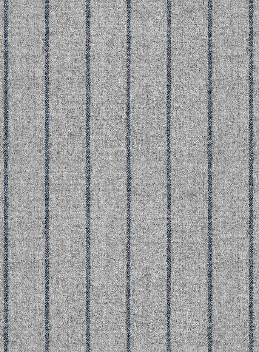 Italian Gray Stripe Cashmere Wool Pants 4 Italian Gray Stripe Cashmere Wool Pants - Image 2