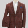 Italian Alonxi Checks Tweed Suit -Elite Attire Store italianalonxicheckstweedsuitlook